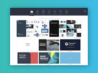 Visme Software - Template library with over 40 content types