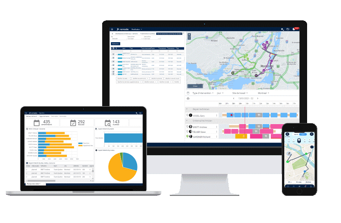 Nomadia Field Service screenshot: Nomadia Field Service devices
