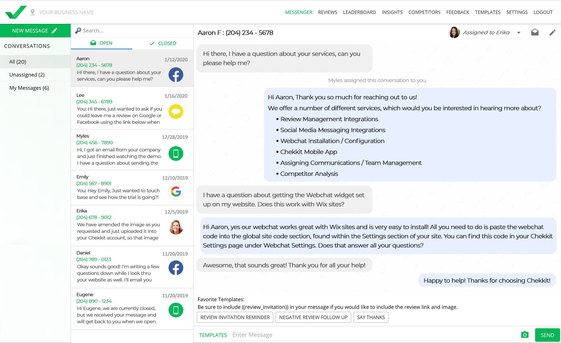Chekkit screenshot: Chekkit inbox