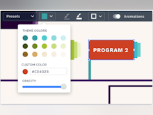 Prezi Software - Customize with a wide range of fonts and colors