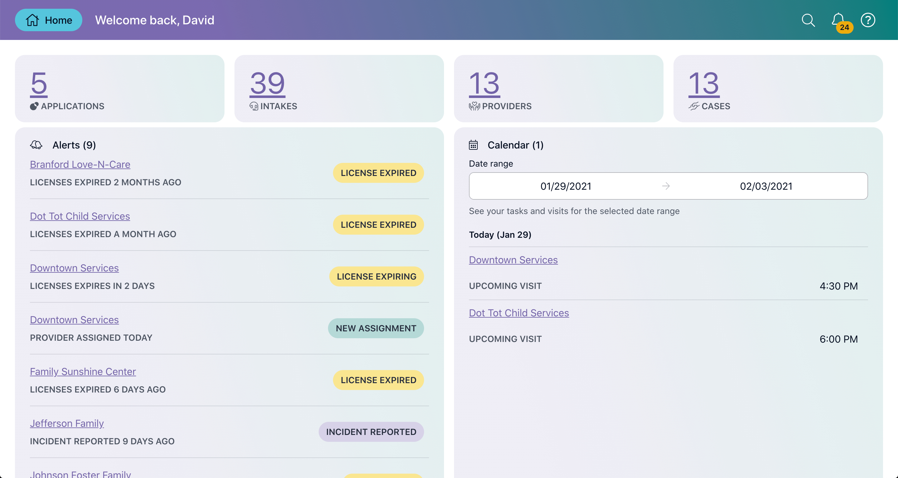 Casebook Dashboard