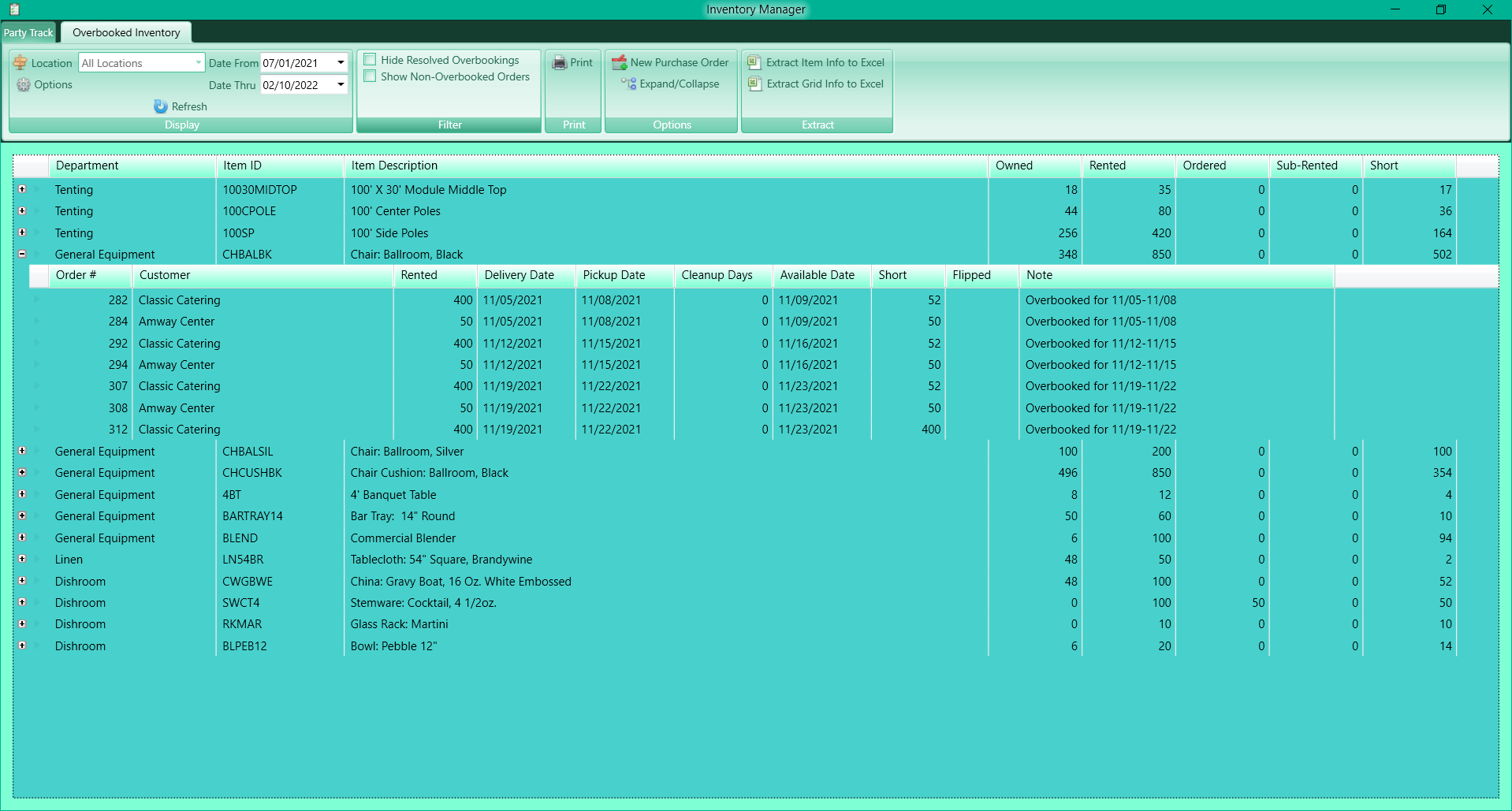 Party Track Software - 5