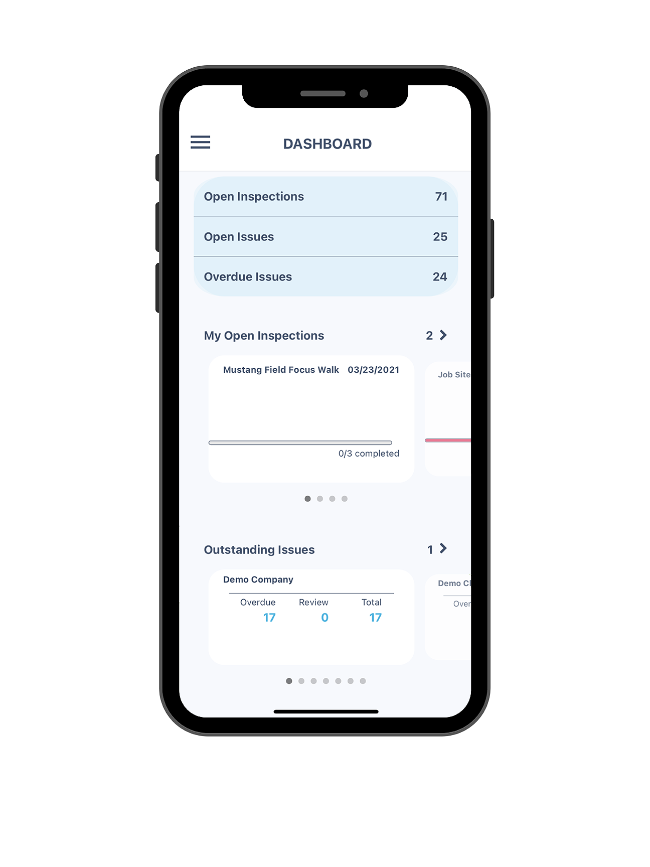 Inspection App for online and offline observations with custom lists that fit your processes and workflows. Trade partners contribute to observations and can review and complete action items with corrective photos to reduce close-out time.