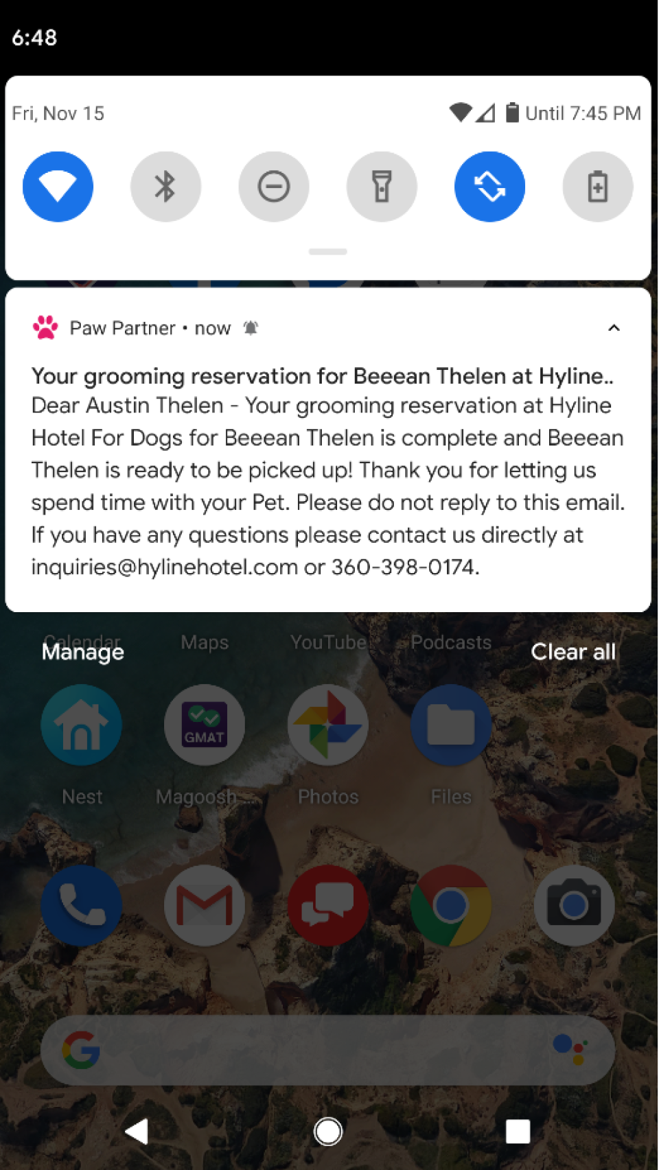 Paw Partner Software - Paw Partner push notifications