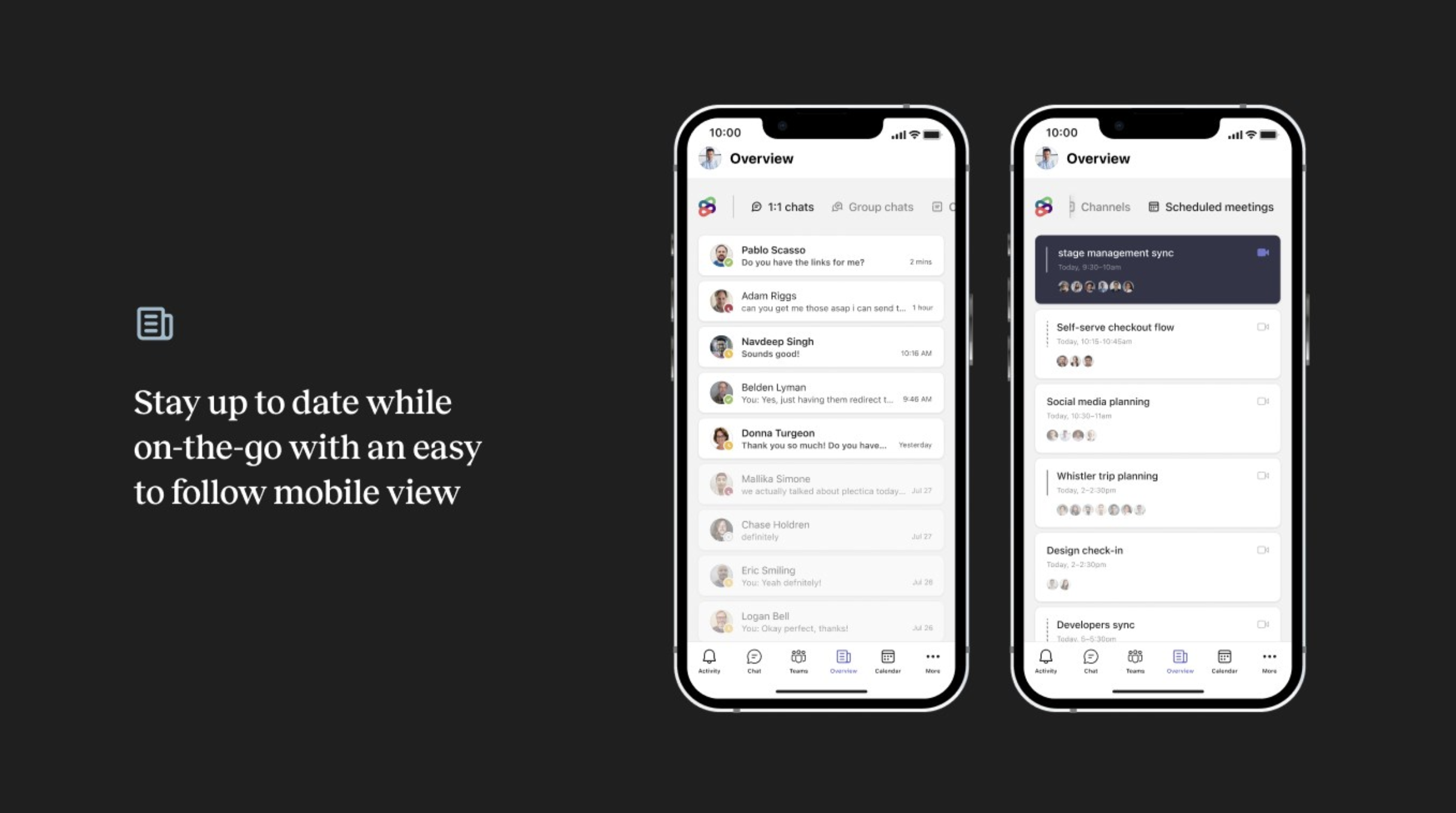 Stay up to date while on the go with a mobile view