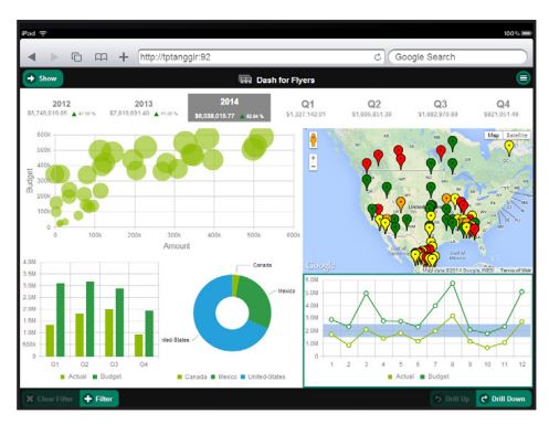 Sage Enterprise Intelligence screenshot: Analytics