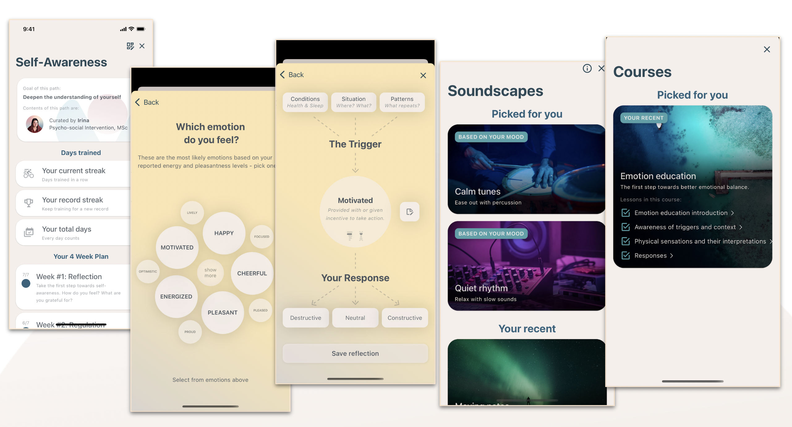 Mindletic screenshot: Mindletic for Workplaces. Individual level: Track & Train
