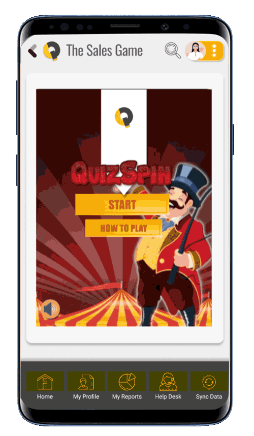 Game-based quiz for learners in QuoDeck courseware in mobile view
