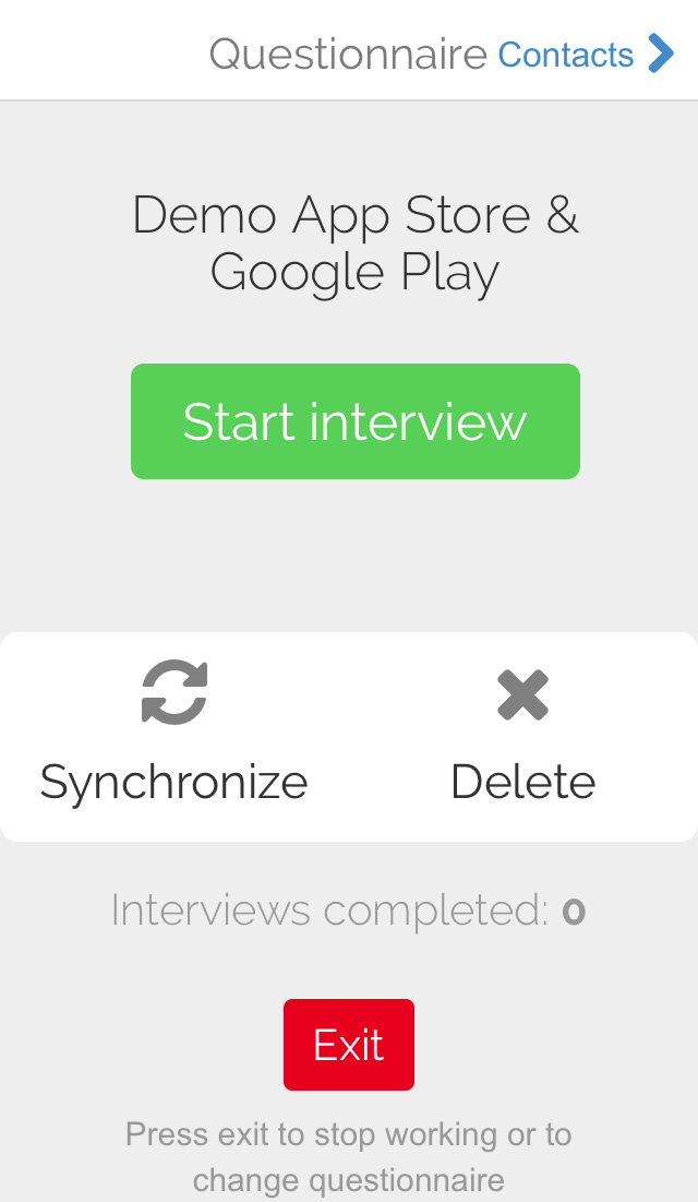 Contacts sync