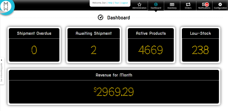 MarketplaceWorks dashboard