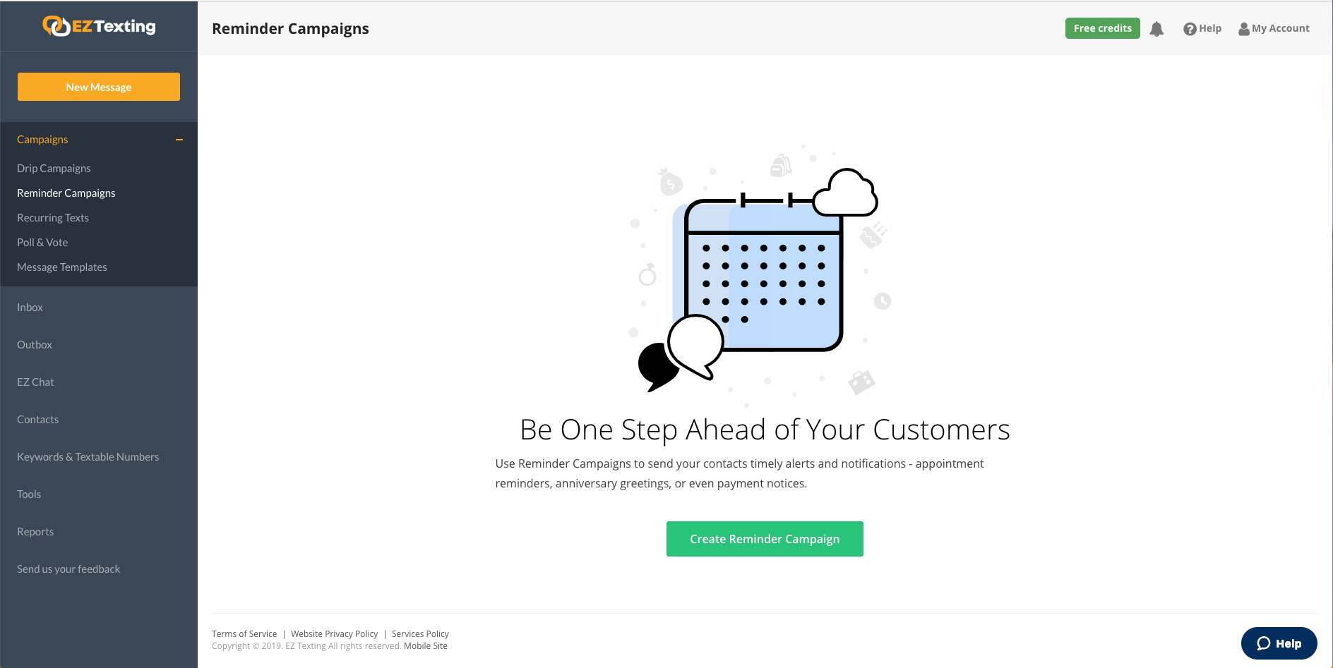 EZ Texting create a reminder campaign
