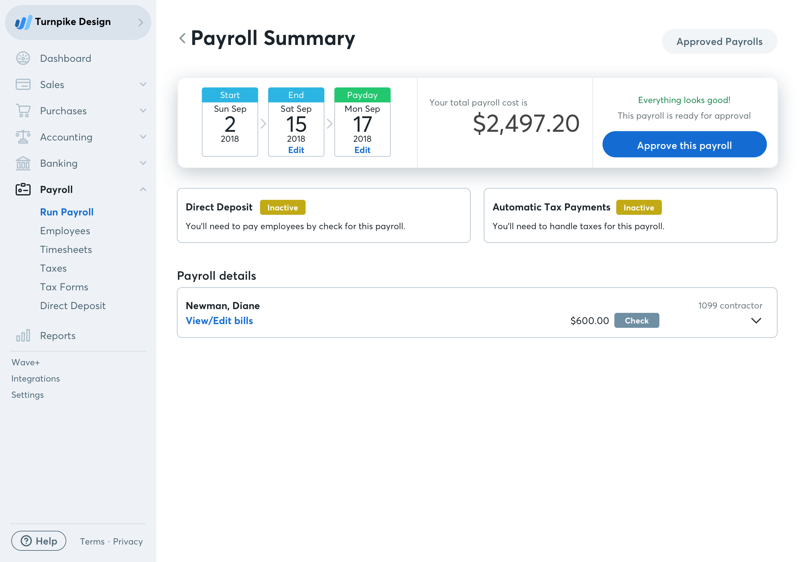 Payroll Summary