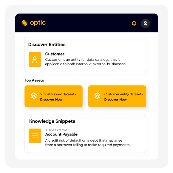 Discover Hidden Entities and Knowledge Nuggets Smart data crawling to identify hidden entities and create knowledge assets. Generate persona specific auto recommendations and knowledge nuggets using state-of-the-art suggestion engine.