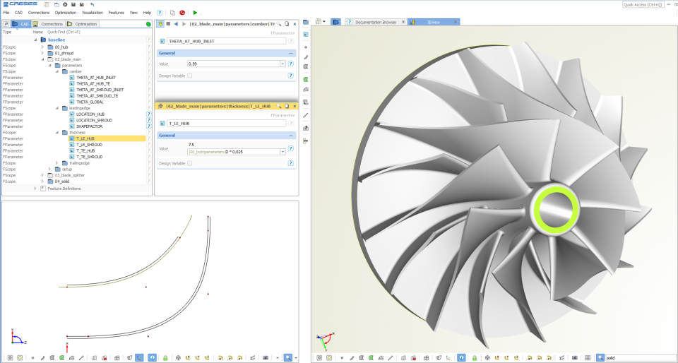 CAESES user-defined function graph screenshot