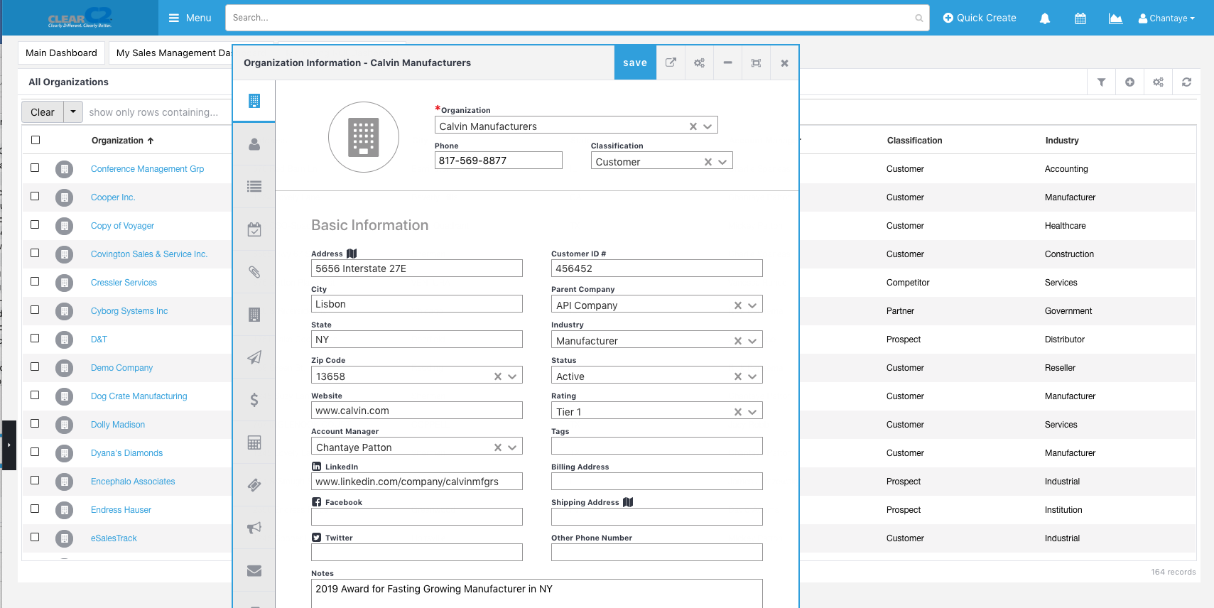 C2CRM Software - Company record