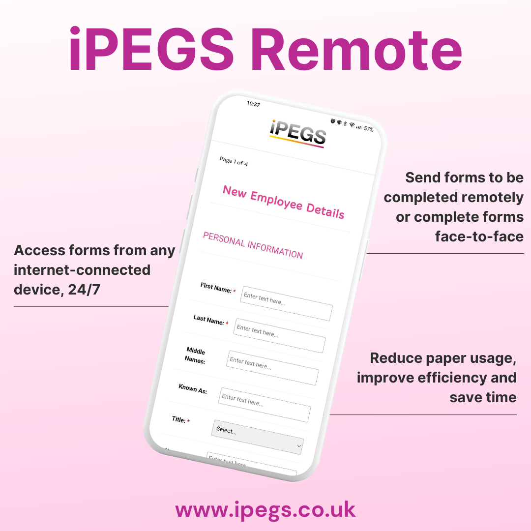 iPEGS Remote screenshot: iPEGS Forms are Accessible on Any Internet-Connected Device, 24/7.