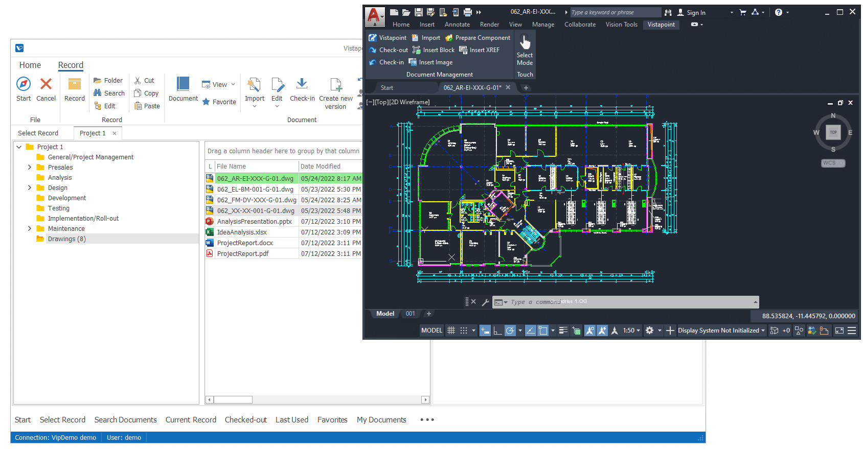 Integrated CAD software