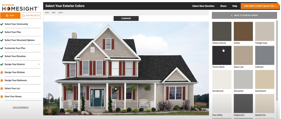 Hyphen HomeSight select exterior colors
