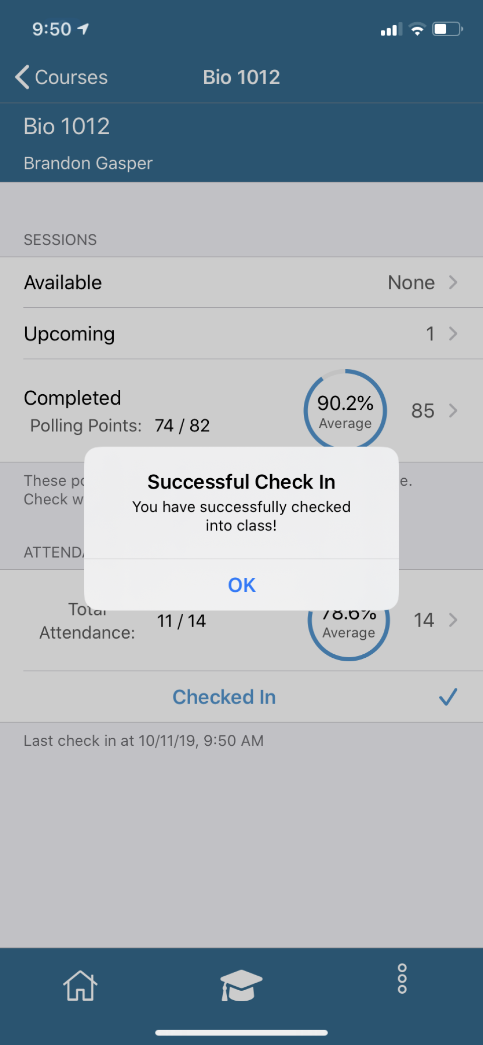 Turning mobile check-in