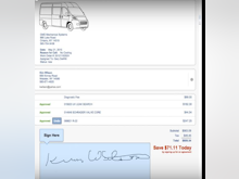 FieldEdge Flat Rate Mobile Software - Invoice with digital signature
