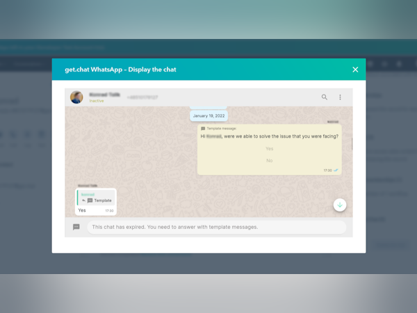 get.chat Software - Respond to WhatsApp messages through HubSpot with get.chat's direct chat feature