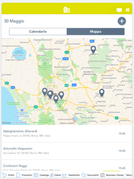 Order Sender screenshot: Order Sender interactive map
