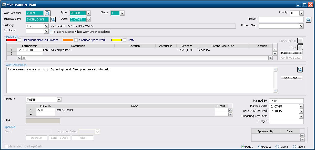 DirectLine Software - Maintenance tool tracking module