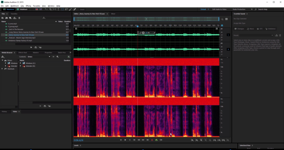 Adobe Audition Software - Adobe Audition waveform editing