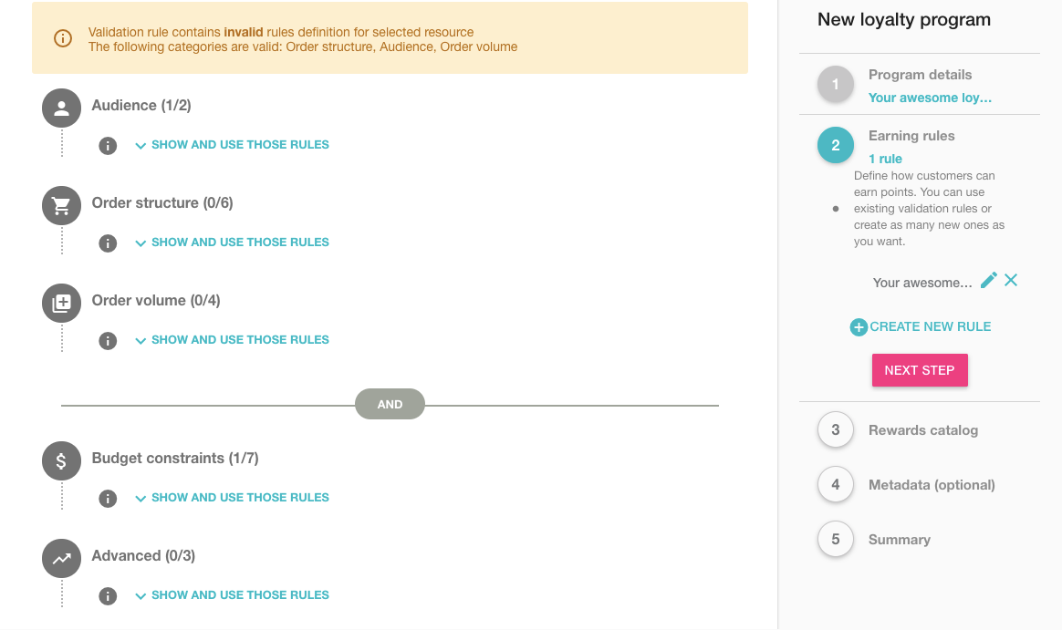 Validation Rules