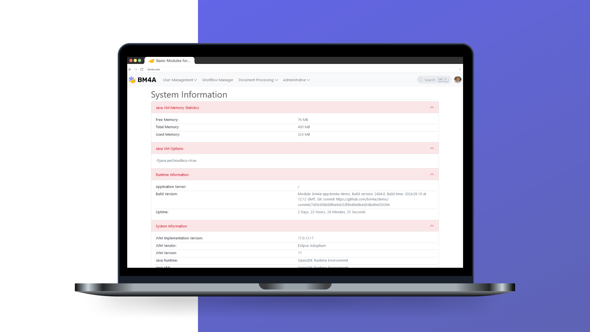 BM4A EQS Software - BM4A EQS system information