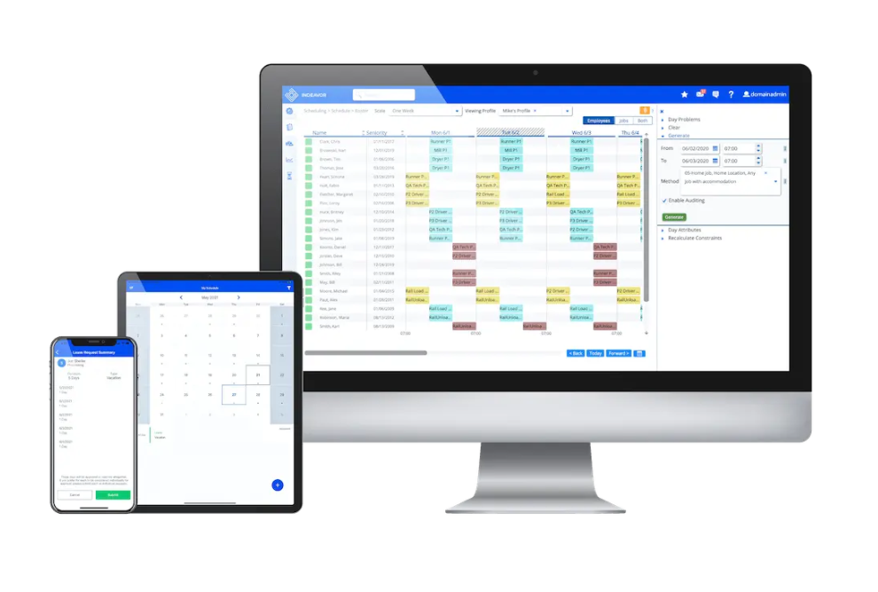 Indeavor's automated shift scheduling app is best for mid-large enterprises