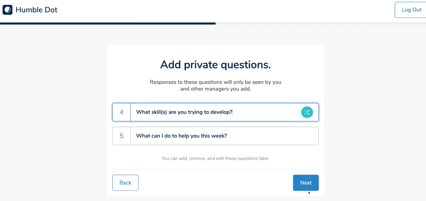 Humble Dot add questions