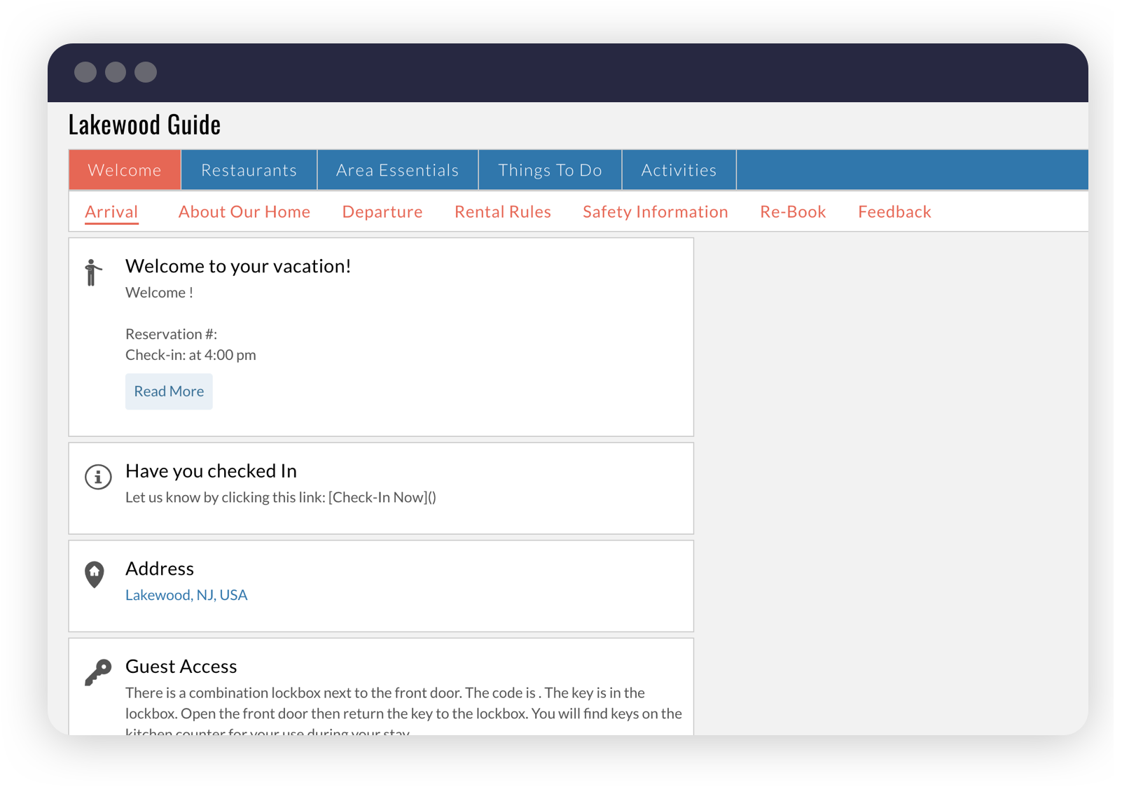RueBaRue  screenshot: Digital Guestbooks