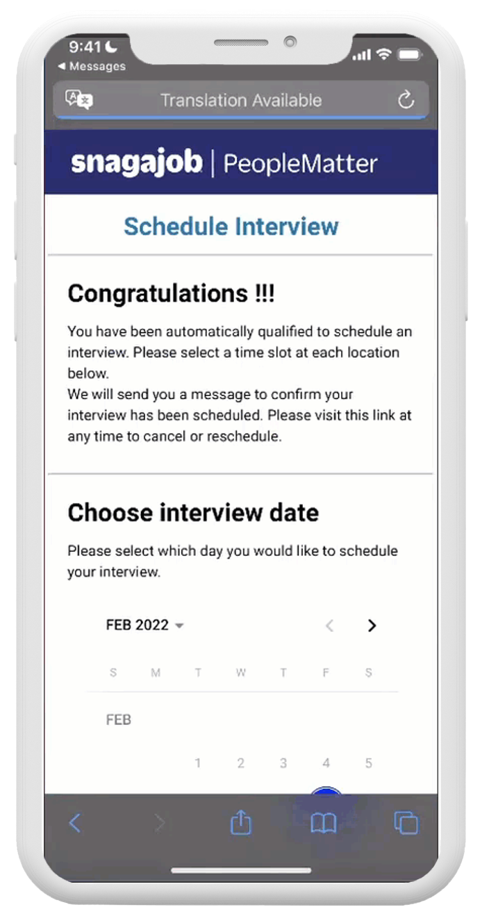 PeopleMatter Software - Hire 90% faster with direct-to-interview. Candidates  who successfully complete your pre-screen questionnaire can be auto-invited to schedule an interview based on manager's availability.