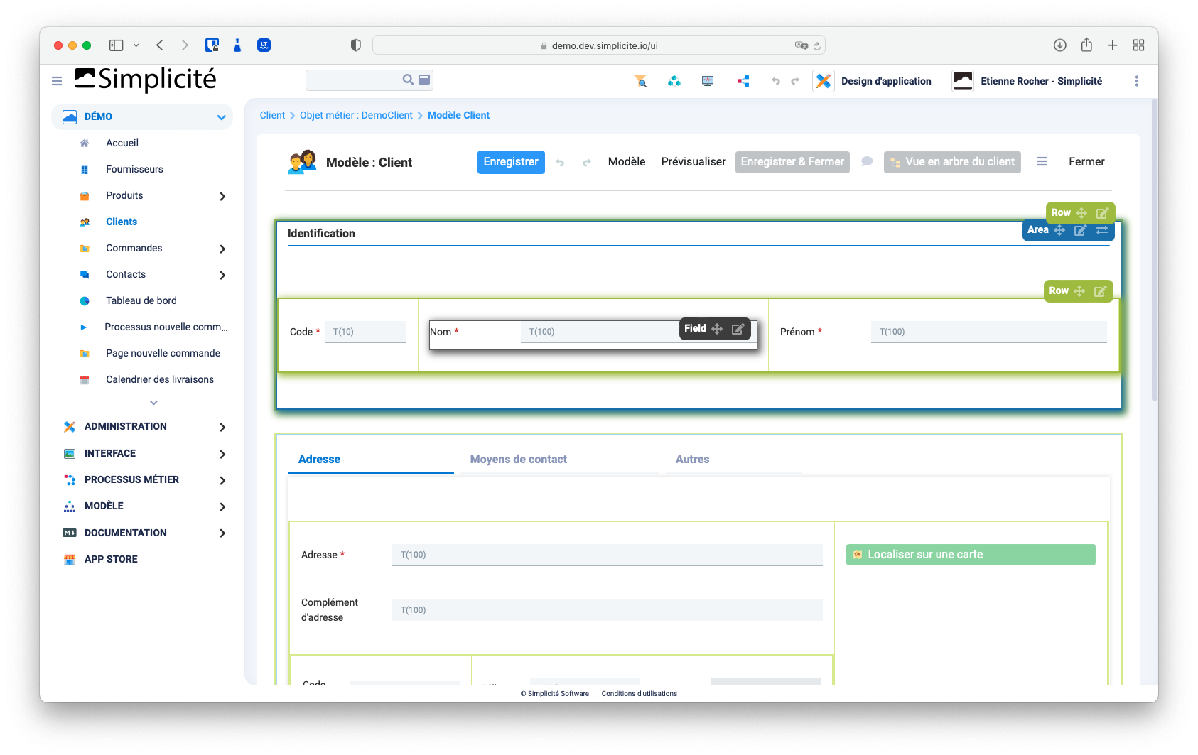 Simplicité Software - Drag-N-Drop editor.