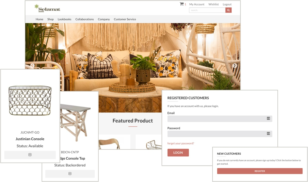 B2B Direct Software - Customers can login and place orders, save favorite things, as well as view their complete order history
