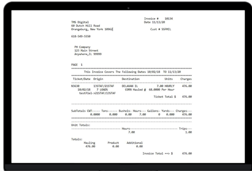 TMS Tickets screenshot: TMS Tickets reports