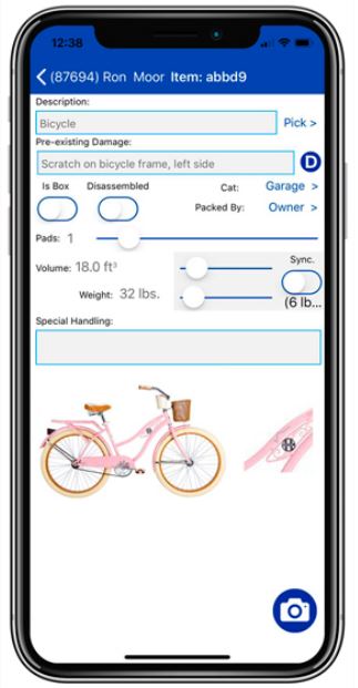 Speedy Inventory mobile interface