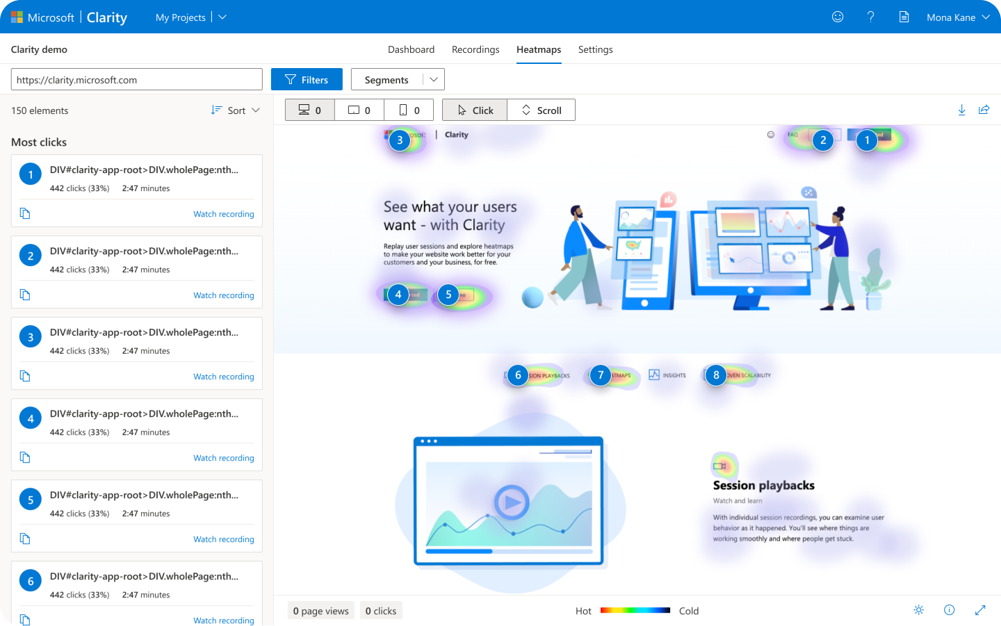 Microsoft Clarity, the company's tool for visualizing user experience, is  out of beta