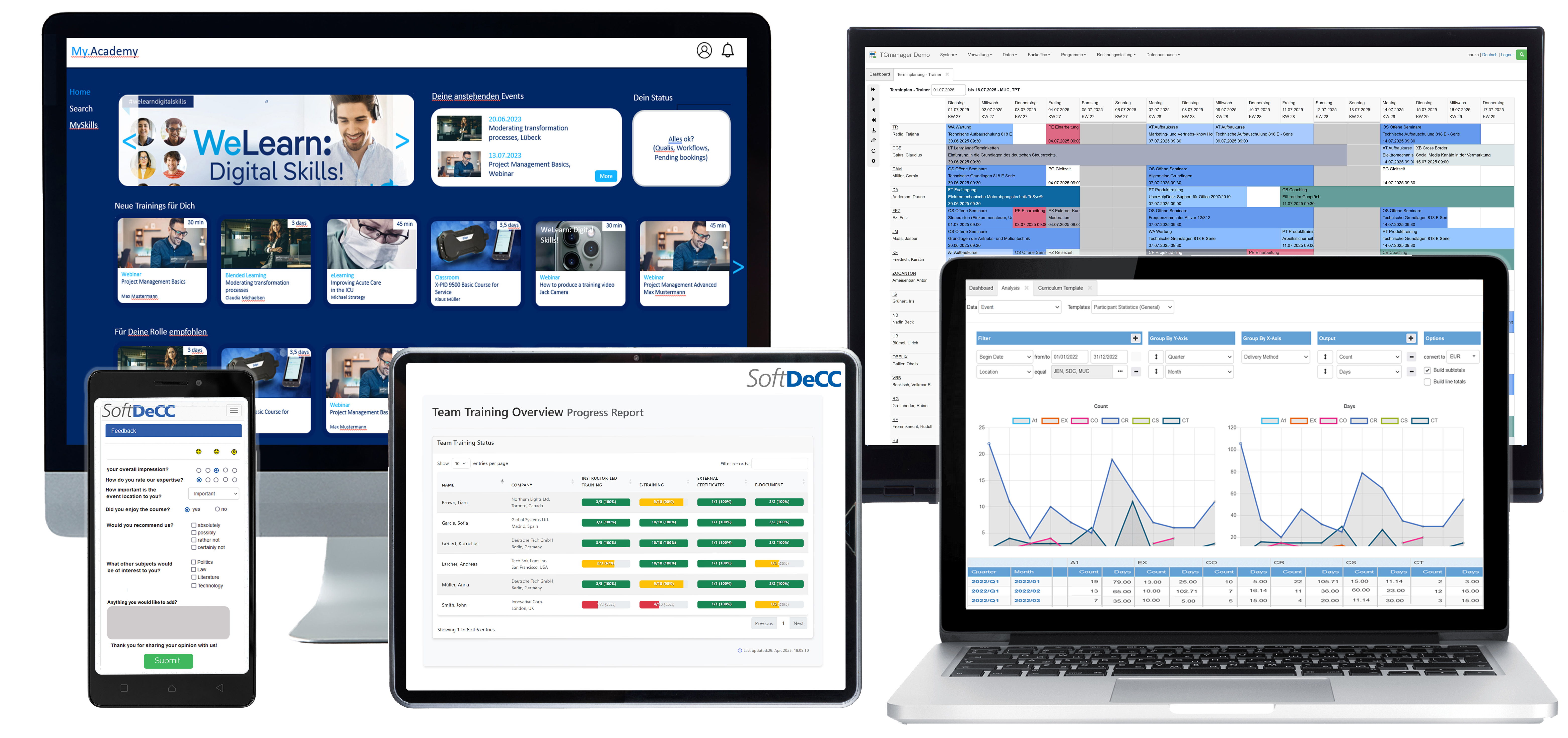 TCmanager LMS screenshot: TCmanager LMS for professional qualification programs