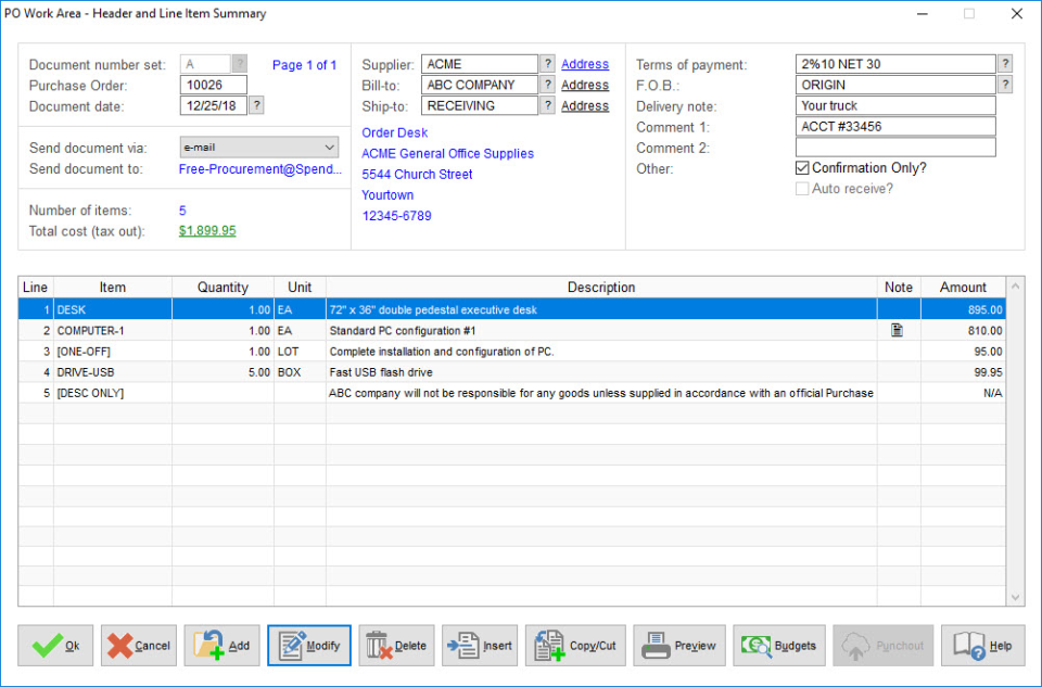 Purchase Order Work Area-thumb