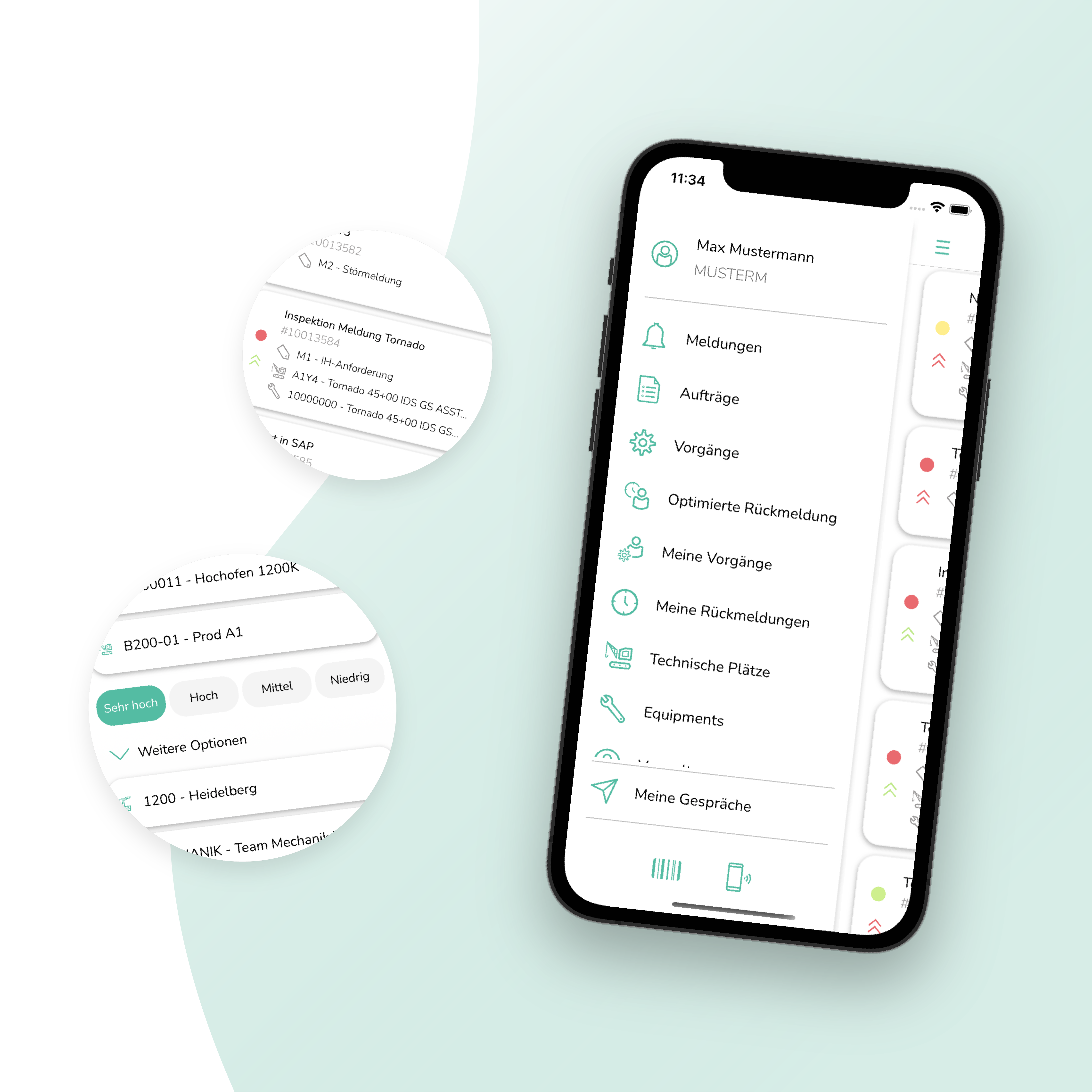 argvis; Maintenance Portal screenshot: argvis; Maintenance Portal mobile menue