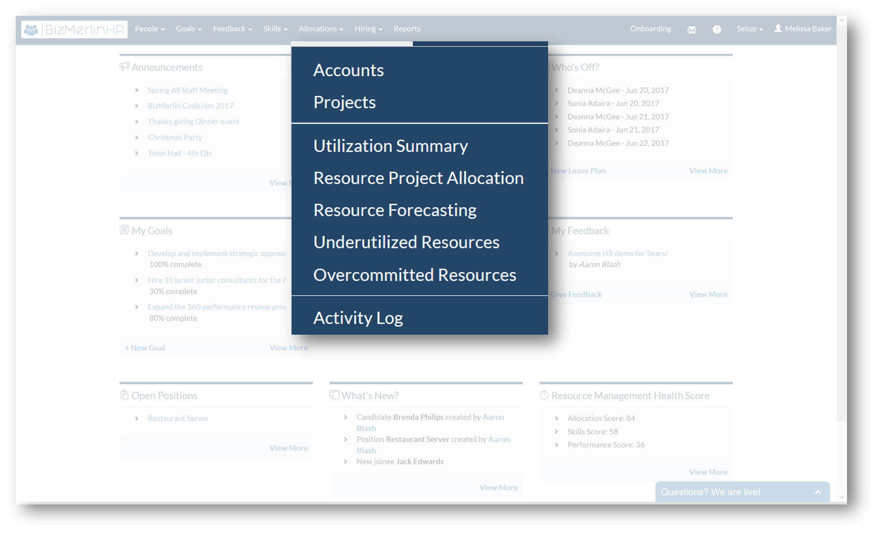 BizMerlinHR Software - 5
