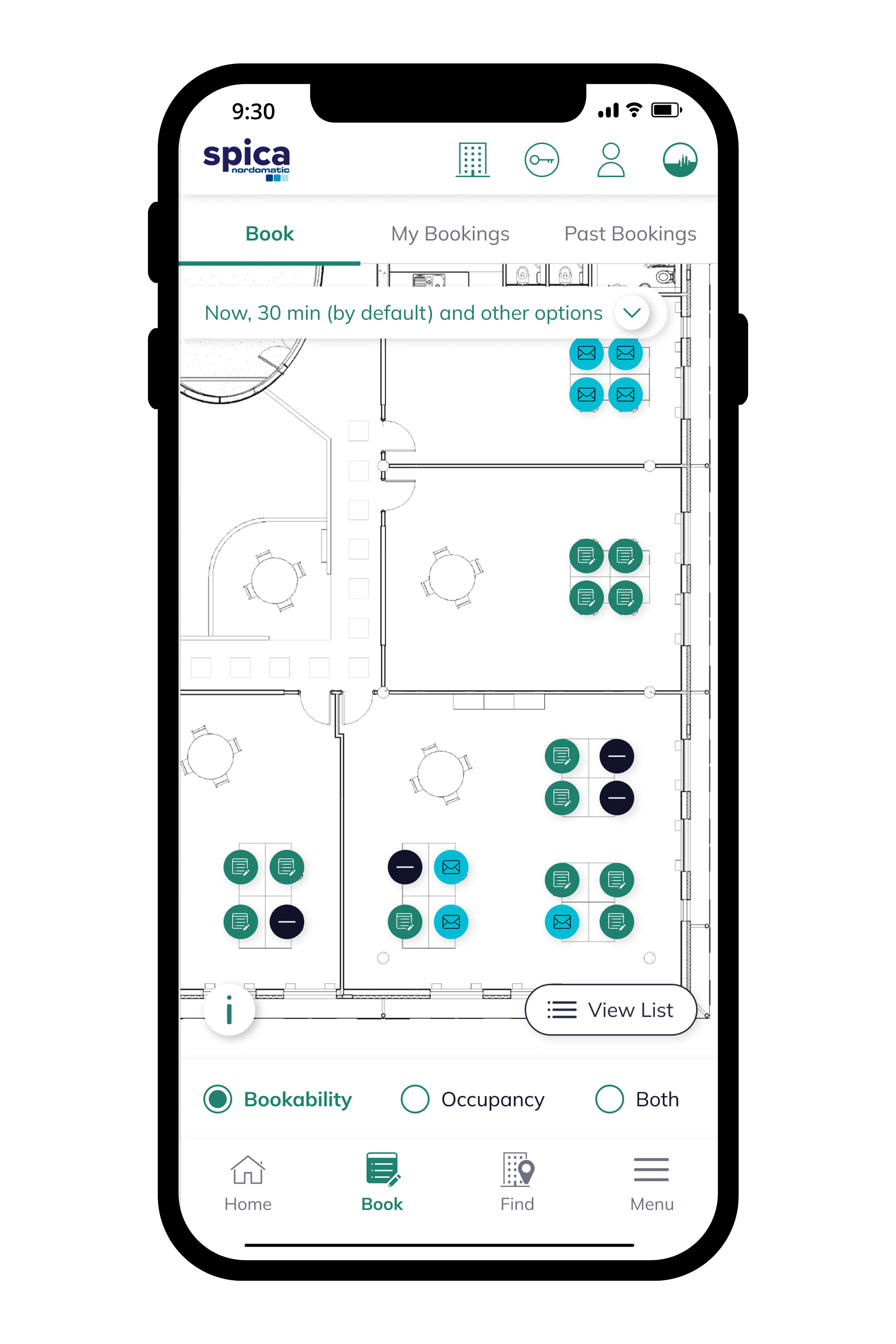 GemEx App screenshot: GemEx App Book Module - Map View