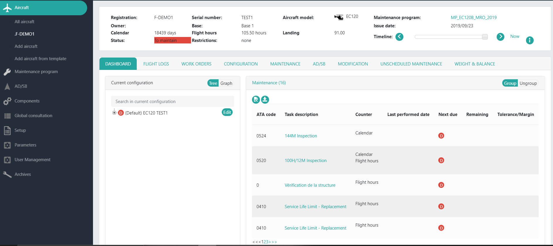 Aircraft Maintenance Systems screenshot