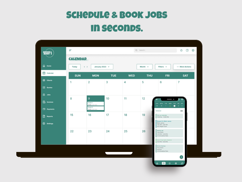 Schedule & Book Jobs in seconds