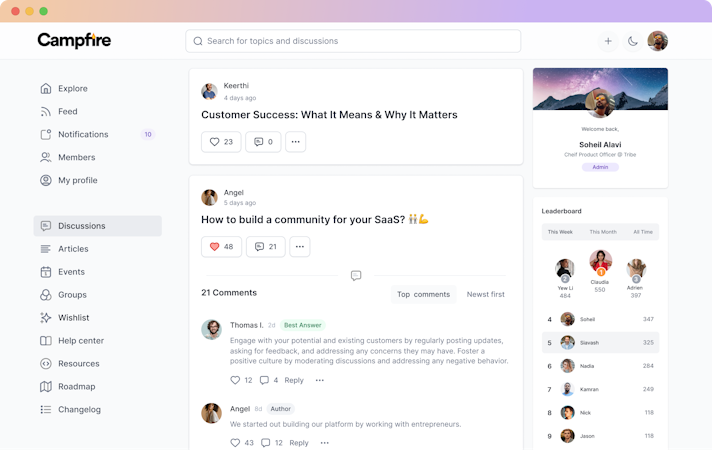 Bettermode screenshot: All you need to create an engaging online community.