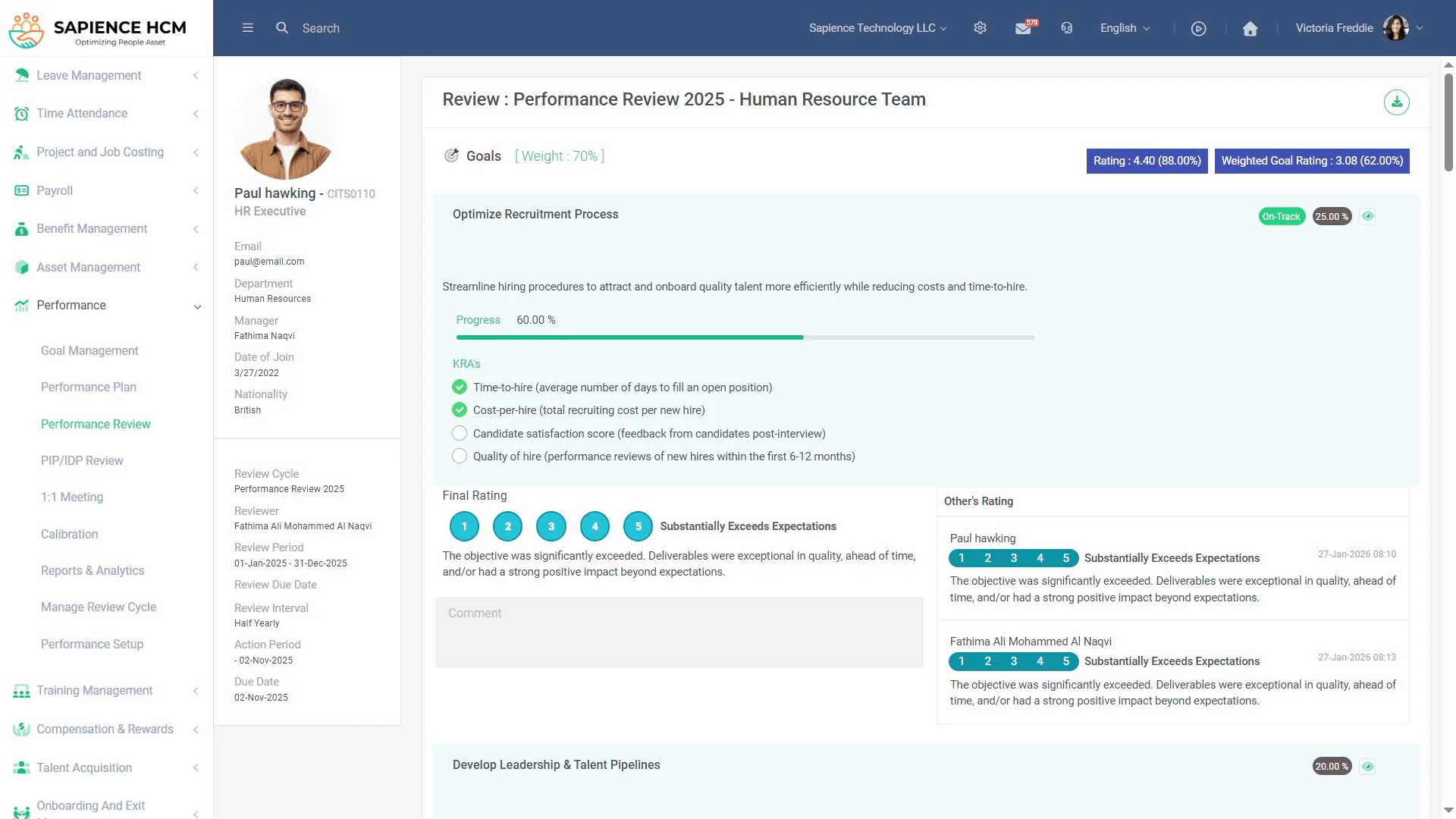 Sapience Report Example Sapience HRMS - Avis, notes, prix et abonnements - Capterra Canada 2026