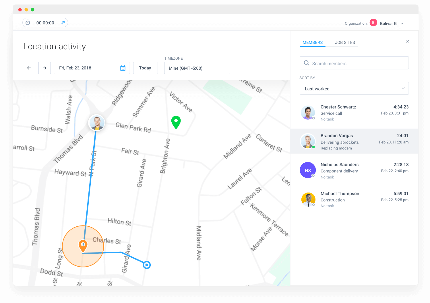 Hubstaff Software - Hubstaff location tracking screenshot