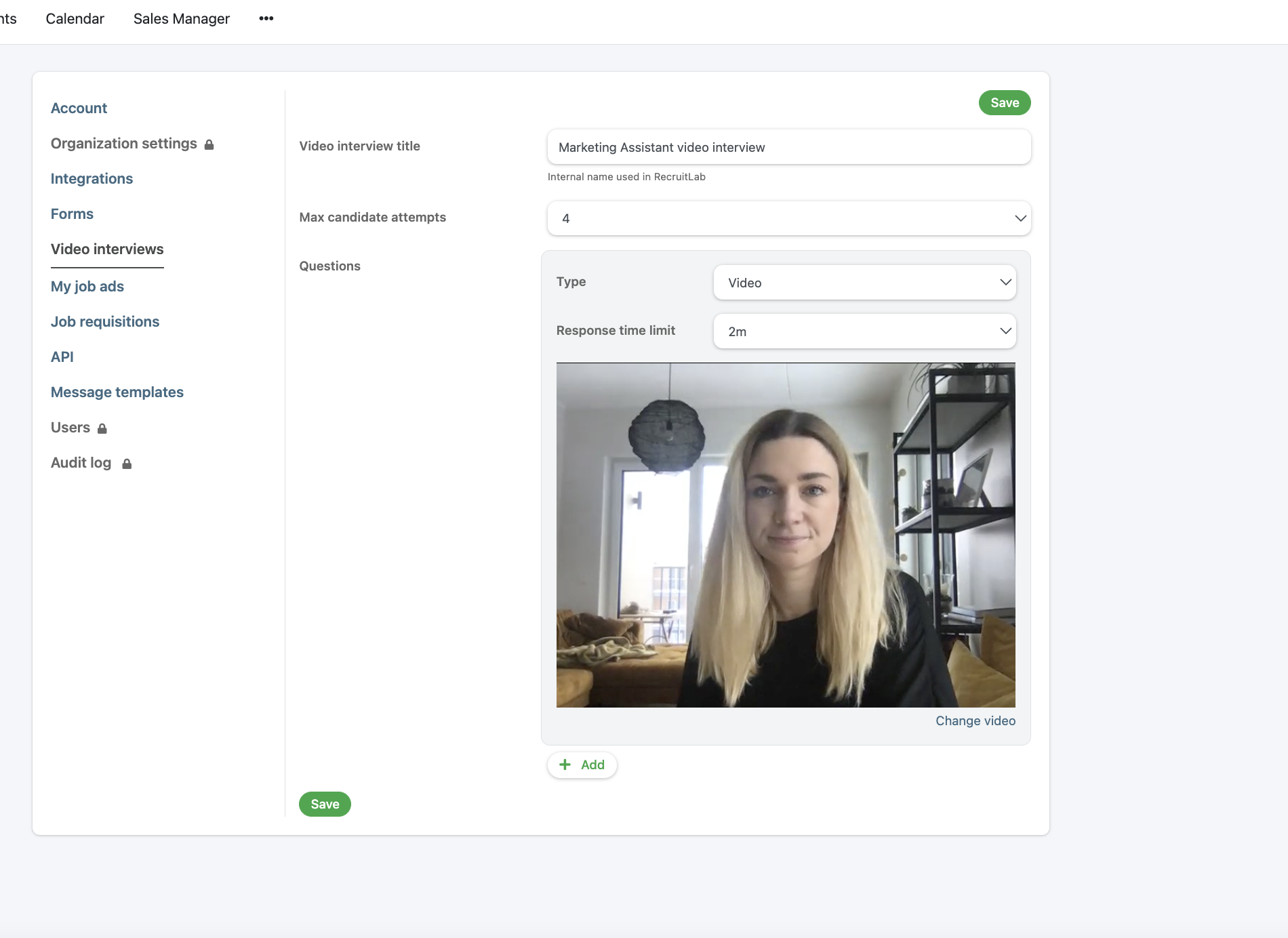 Video interview tools for both live and asyncronous interviews available. Use automated actions and email templates to schedule interviews with easel